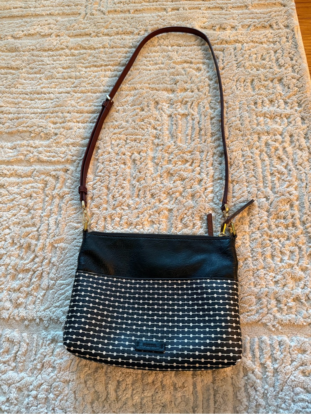 Fossil Fiona Black Crossbody Bag